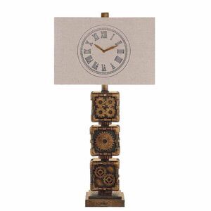 Clockworks Antique Bronze Finish Table Lamp 29 Inches Tall